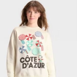 Women's Peanuts Cote D'Azur Sweatshirt Sz XS